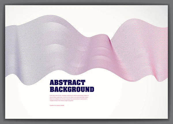 Lignes Ondulées Vecteur Fluide Fond Abstrait Art Mouvement Dégradé Coloré — Image vectorielle