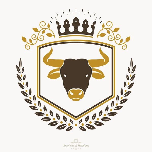 Heraldic Emblem Isolated Vector Illustration — Stock Vector