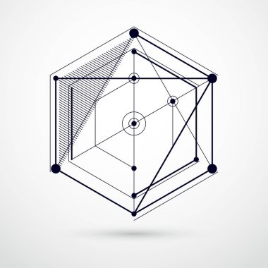 Vektör Sanayi ve siyah ve beyaz arka plan, gelecek teknik planı mühendislik. Şablon ve düzeni için modern geometrik kompozisyon. 