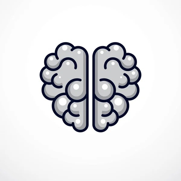 Illustrazione Anatomica Del Vettore Cerebrale Umano Logo Icona — Vettoriale Stock