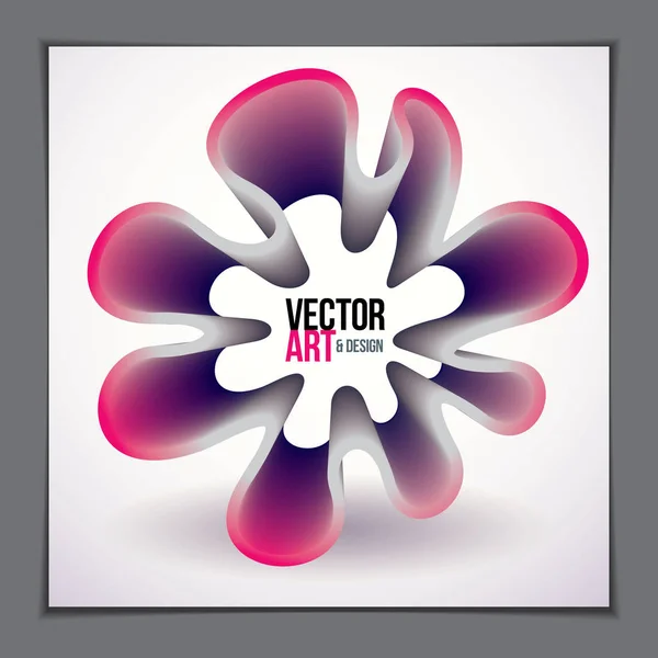 Forma Flor Gradiente Forma Color Vector Elemento Arte Abstracto Para — Vector de stock