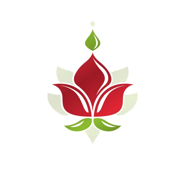 Vintage Heraldischen Vektor Insignien Mit Lilienblüten Königliches Symbol Komponiert Umweltfreundliches — Stockvektor