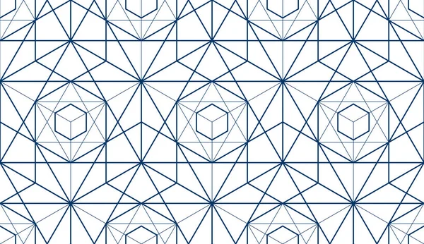 Геометрические Трехмерные Линии Абстрактный Бесшовный Шаблон Векторный Фон Технологический Стиль — стоковый вектор