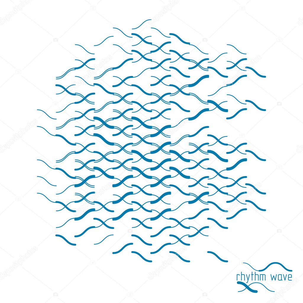 Technological vector wallpaper made with abstract lines. Modern geometric composition for layout