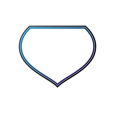 Boş hanedan çerçeve vektör vintage koruma kalkanı amblemi 