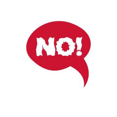 Vektör ret sembolü, onaylanmayan izole üzerinde beyaz.