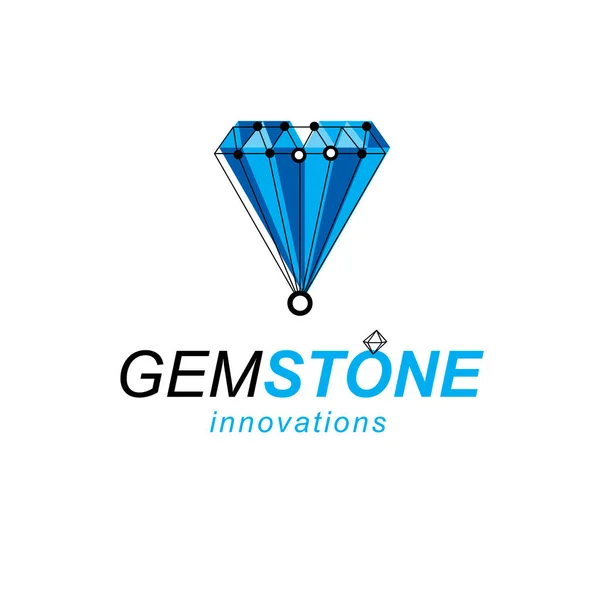 Innovatie Technologieën Logo Abstracte Geometrische Vectorvorm Veelhoekige Afbeelding Illustratie — Stockvector