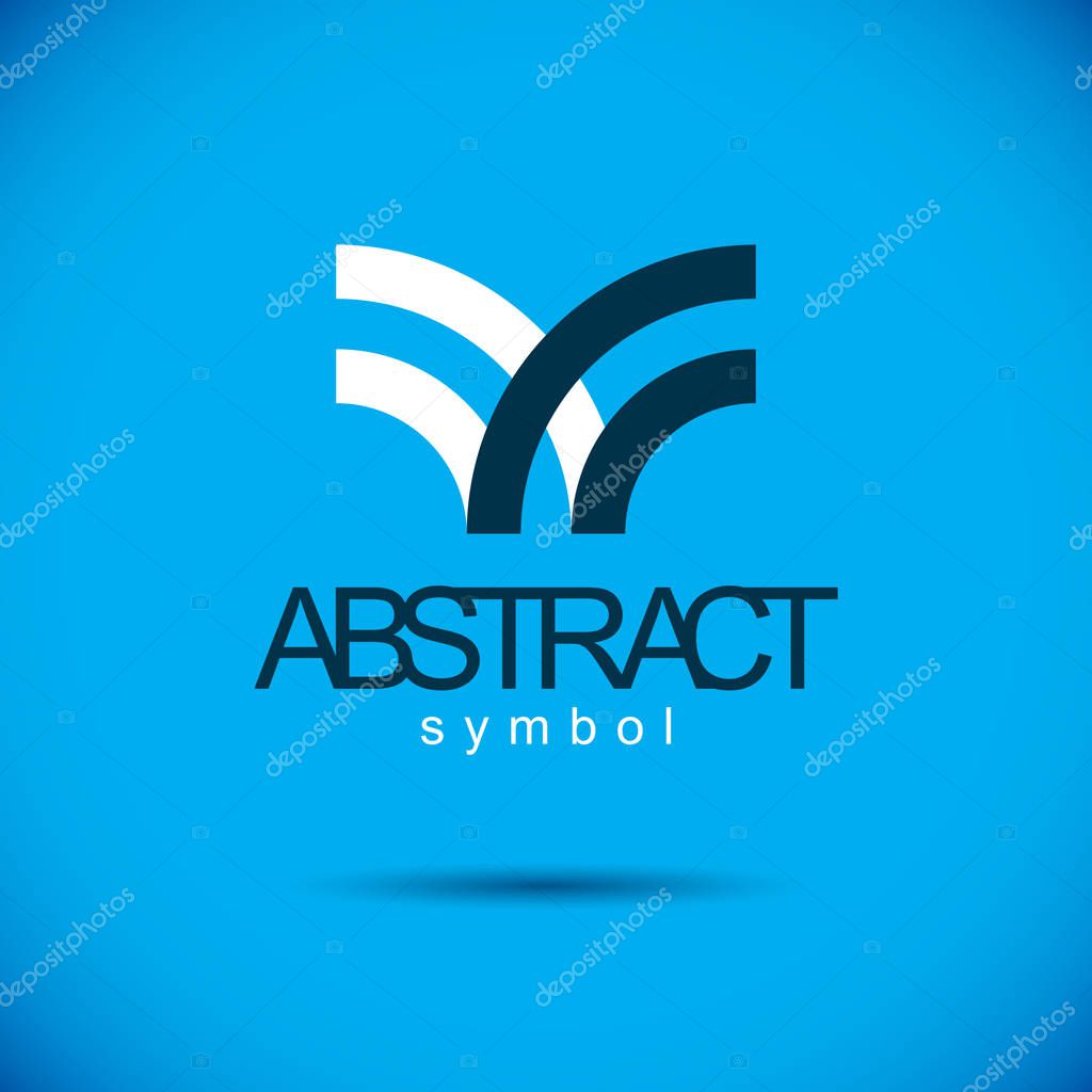 Vector abstract geometric shape for corporate development logo, symbol. Modern logothpe, emblem.