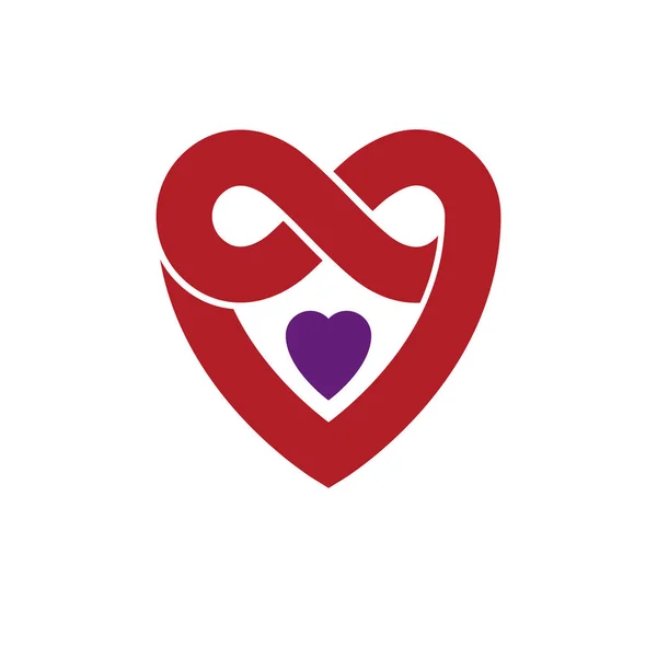 Concept Amour Intemporel Symbole Vectoriel Créé Avec Signe Boucle Infinie — Image vectorielle