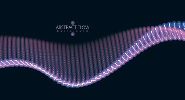 微粒流动抽象设计 模糊圆光矢量效果图 发光点网格 — 图库矢量图片