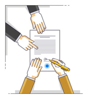 Banka müşteri işareti para kredi finansal form üzerinde çalışan ile yazma yardımcı olur ve kredi, Masa insanlar elleriyle üstten görünüm açısından açıklar