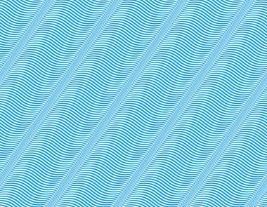 Deniz vektör stilize mavi dalgalar ile seamless modeli, eğri çizgiler tekrar döşeme arka plan soyut.