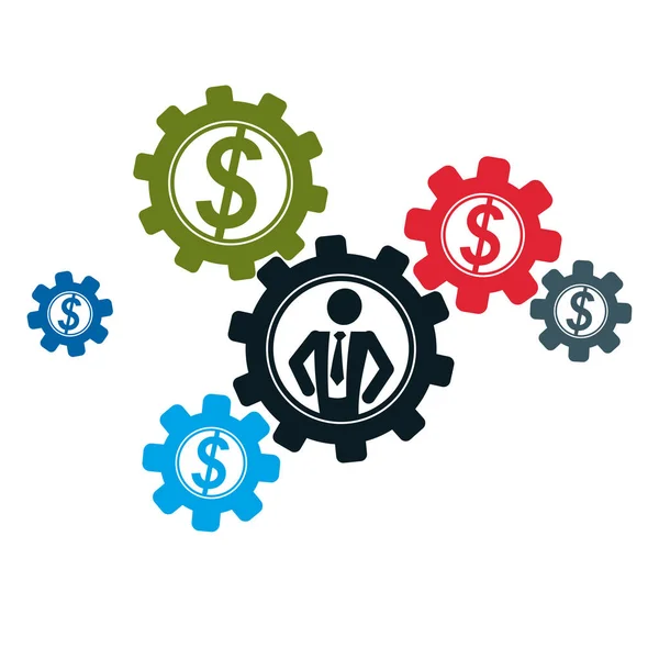 Logotipo Criativo Negócios Sucesso Símbolo Conceitual Vetorial Isolado Fundo Branco — Vetor de Stock
