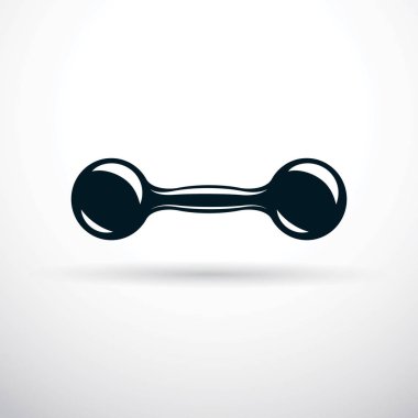 Dumbbell vektör çizim, fitness ve sağlıklı yaşam ve fitness egzersiz için uygun Spor donatımı çapraz.