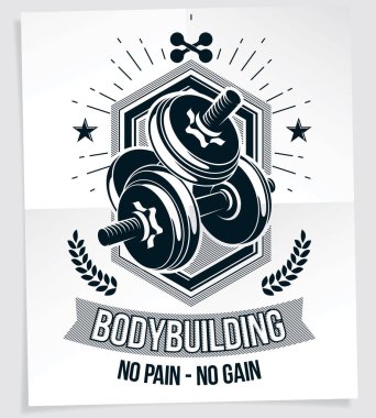 Spor Kulübü vektör terfi kartı disk ağırlık aptal-çan spor ekipmanı kullanarak oluşur. Hayır hiçbir kazanç yazma ağrı.