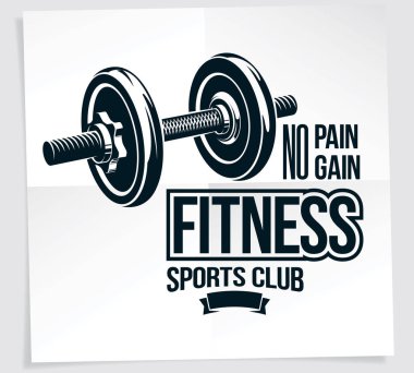 Spor salonu reklam vektör broşür disk ağırlık aptal-çan spor ekipmanı kullanarak oluşur. Hayır hiçbir kazanç yazma ağrı.