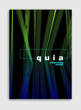 Lineer vektör minimal trend broşür tasarımı, kaplama şablonu, geometrik yarım ton gradyanı. Pankartlar, afişler, posterler, ilanlar için. Güzel ve özel, desen dokusu.