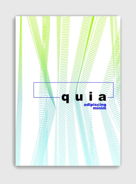 Linha Arte Vetor Design Brochura Moderna Minimalista Modelo Cobertura Gradiente — Vetor de Stock
