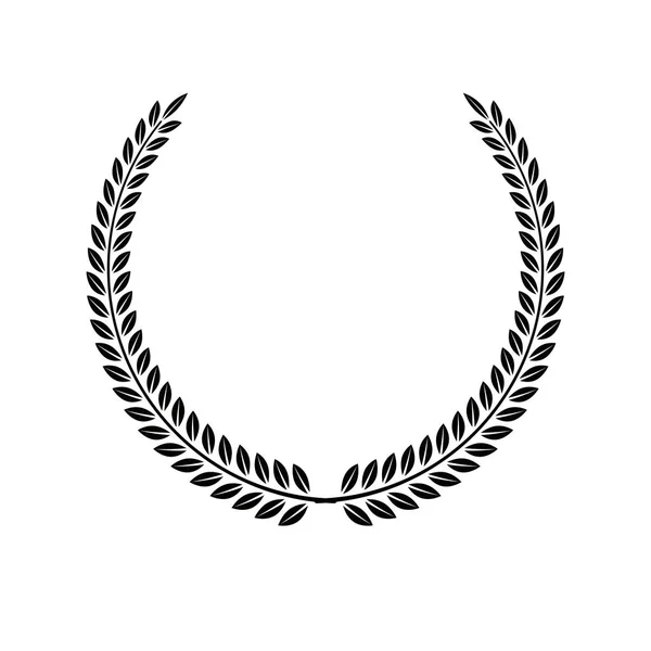 Цветочная Эмблема Лорел Венок Изолированная Векторная Иллюстрация Декоративного Логотипа Геральдического — стоковый вектор