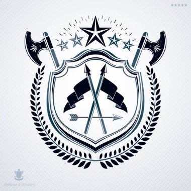 Lüks hanedan vektör şablonu. Vintage blazon.