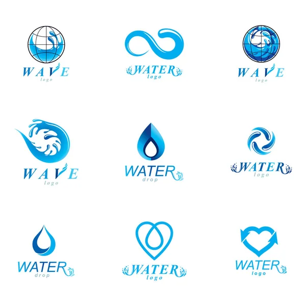 Krążenie Wody Świecie Symbol Wektor Użytku Reklama Wody Mineralnej Koncepcja — Wektor stockowy