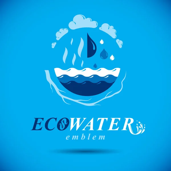 Vektor Blue Clear Water Drop Logo Für Die Verwendung Als — Stockvektor