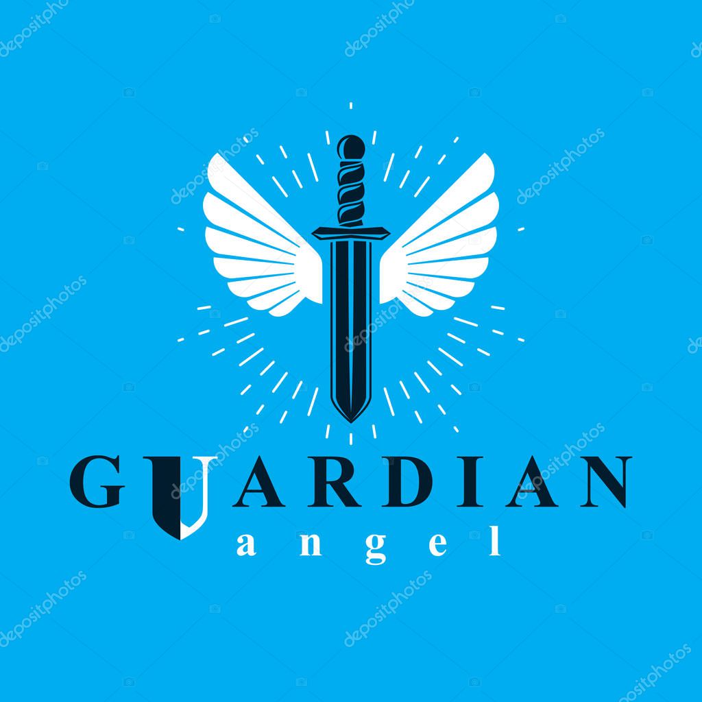 Vector Graphic Illustration Of Sword Created With Bird Wings Battle And Security Metaphor Symbol Seraph Vector Emblem Premium Vector In Adobe Illustrator Ai Ai Format Encapsulated Postscript Eps Eps Format Vector Graphic Illustration Of Sword Created With Bird Wings Battle And Security Metaphor Symbol Seraph Vector Emblem Premium Vector In Adobe Illustrator Ai Ai Format Encapsulated Postscript Eps Eps Format