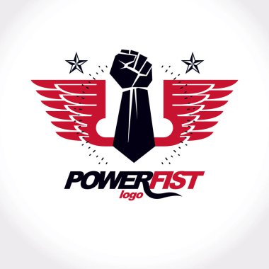 Yumruk kaldırdı vektör çizim.