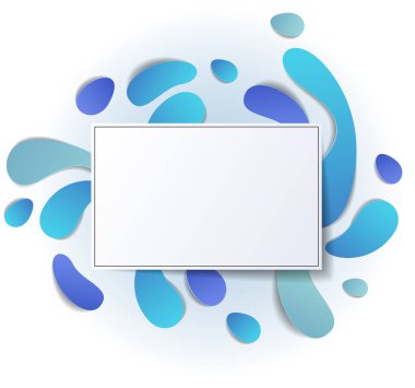 Yaz çerçeve kopya alanı, soyut vektör 3d çizim ile.