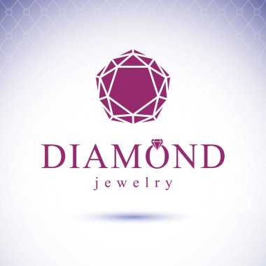 Vektör yönlü gemstone çizim ile parıldıyor