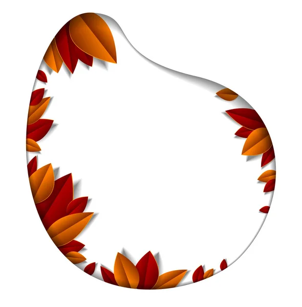 Autumn Leaves Beautiful Background Blank Copy Space — Stock Vector