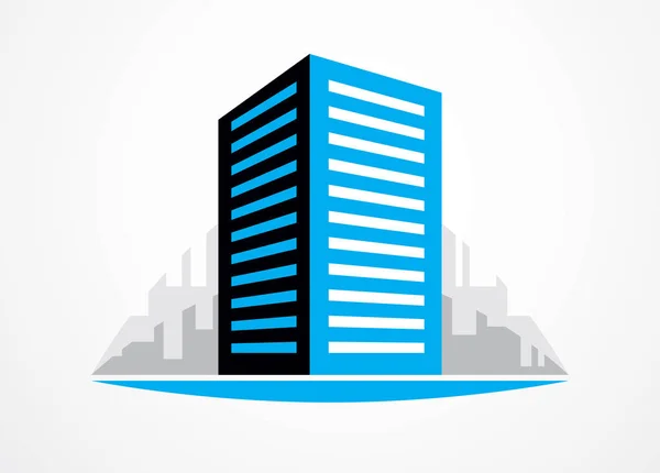 Business building, modern architecture vector illustration.