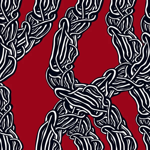 纠结的根或肠道生物生命形式怪异无尽的插图 — 图库矢量图片