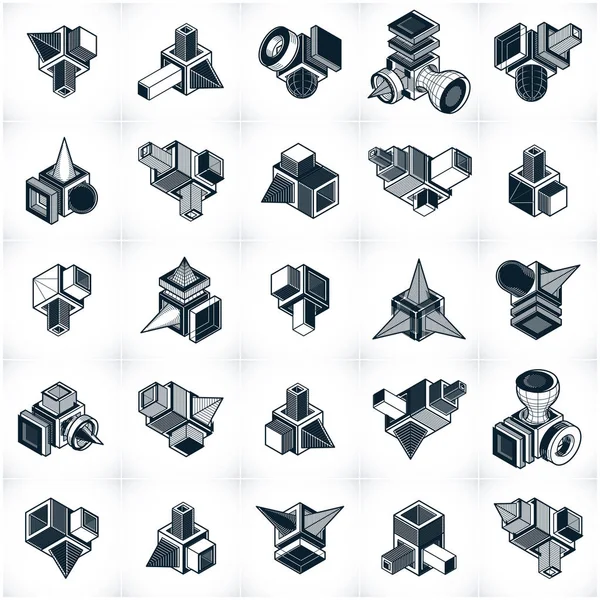 Conjunto Formas Geométricas Simples Abstractas — Vector de stock