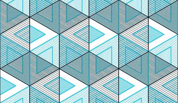 Geometrische Würfel Abstrakte Nahtlose Muster Hintergrund — Stockvektor
