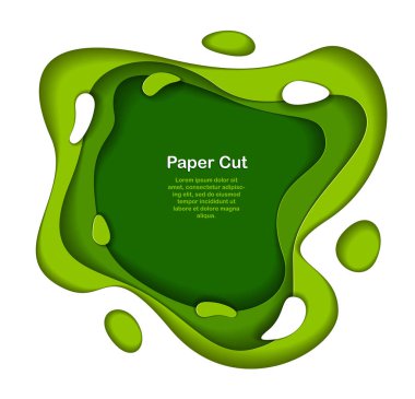 Soyut kağıt kesme düzgün vücutlu şekiller katmanlı