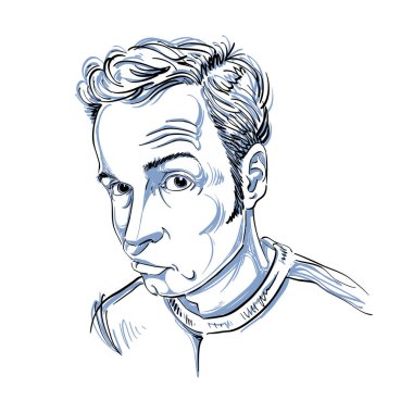 tek renkli hassas şık adam portresi