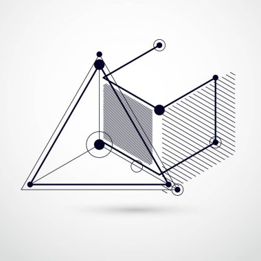 Soyut izometrik inşaat, vektör çokgen şekli