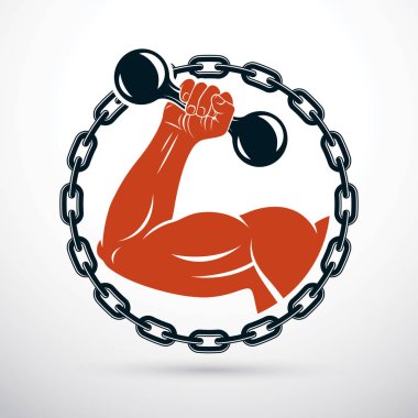 Halter spor salonu ve fitness kulübü için spor logo