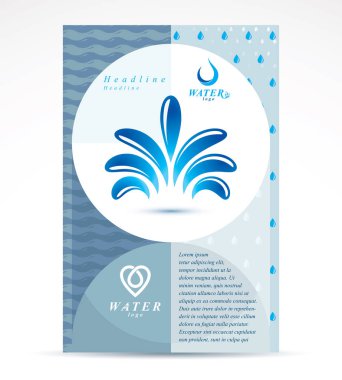 Su teslim iş kurumsal flyer şablonu 