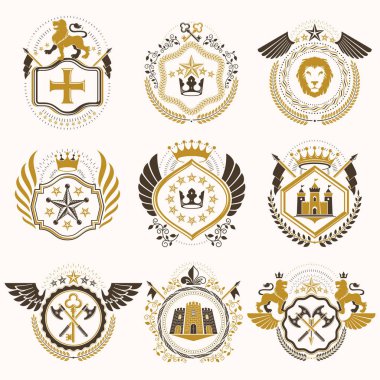 Hanedan vektör tasarım öğeleri koleksiyonu