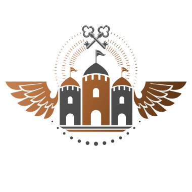 Hanedan vektör tasarım öğesi, retro tarzı etiket