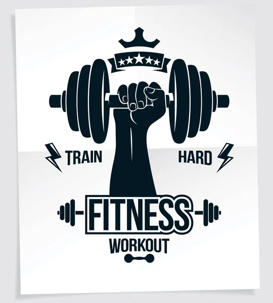 Sport logo for weightlifting gym and fitness club