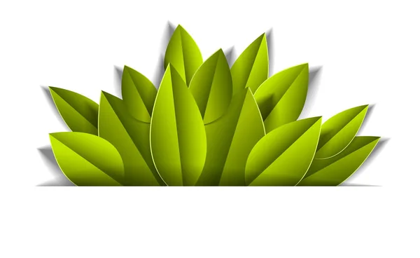 背景新鲜叶子剪纸风格线条设计元素 — 图库矢量图片