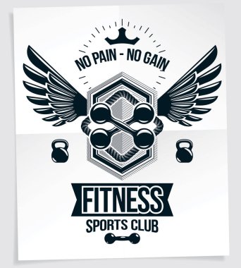 Ağır yük güç Şampiyonası reklam afişi kaldırma. Vektör dumbbell kum su ısıtıcısı çan Spor donatımı bileşimi. Acı yoksa, hayır yazı kazanmak.