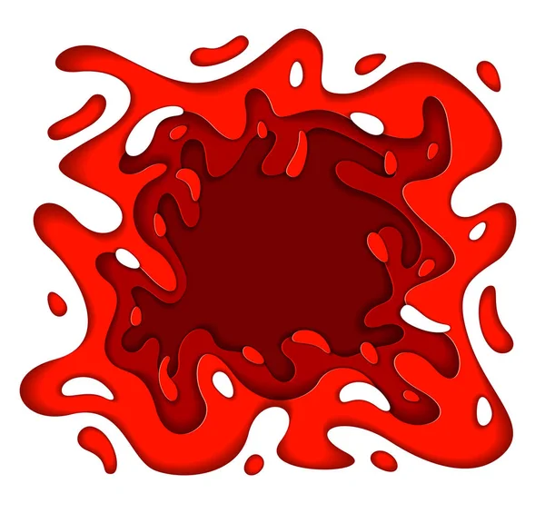 Abstraktní Červené Pozadí Tvary Střihu Papíru Vektorová Ilustrace Stylu Střihu — Stockový vektor