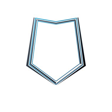 Boşluk, vektör vintage Koruma Kalkanı amblemi ile boş hanedan çerçeve.