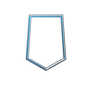 Vintage çerçeve açık boşluk, Hanedan tasarım, Koruma Kalkanı. Antika silah kat dekoratif amblemi vektör illüstrasyon izole.