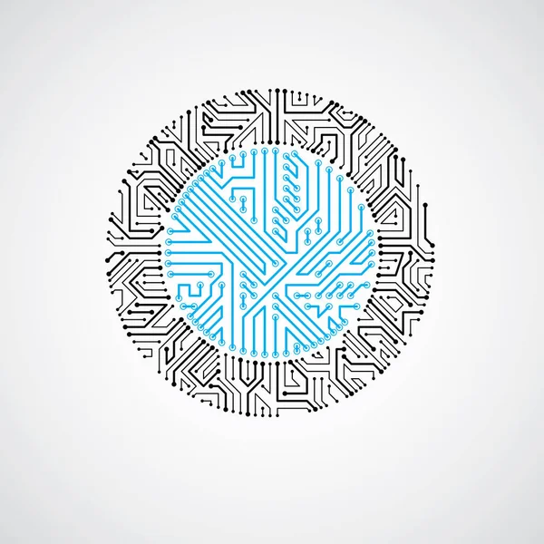 Circuit Carte Circuit Vectoriel Abstraction Technologies Numériques Schéma Microprocesseur Ordinateur — Image vectorielle