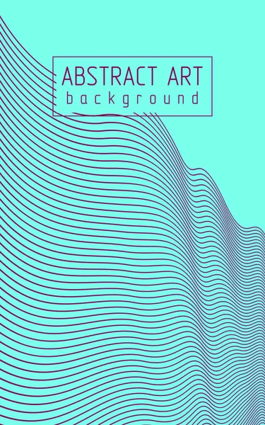 Abstract Background Wavy Lines Pattern Linear Vector Illustration Copy Space — Stock Vector